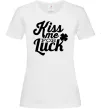 Жіноча футболка Kiss me for luck Білий Жіноча футболка Kiss me for luck Білий фото