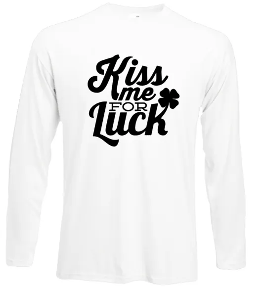 Лонгслів Kiss me for luck Білий фото