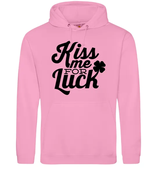 Чоловіча толстовка (худі) Kiss me for luck Рожевий фото