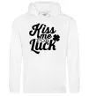 Чоловіча толстовка (худі) Kiss me for luck Білий фото