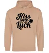 Чоловіча толстовка (худі) Kiss me for luck Пісочний фото