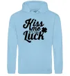 Жіноча толстовка (худі) Kiss me for luck Блакитний фото