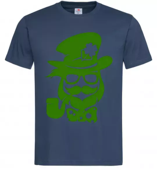 Мужская футболка Hipster leprechaun Темно-синий фото