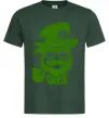 Мужская футболка Hipster leprechaun Темно-зеленый фото
