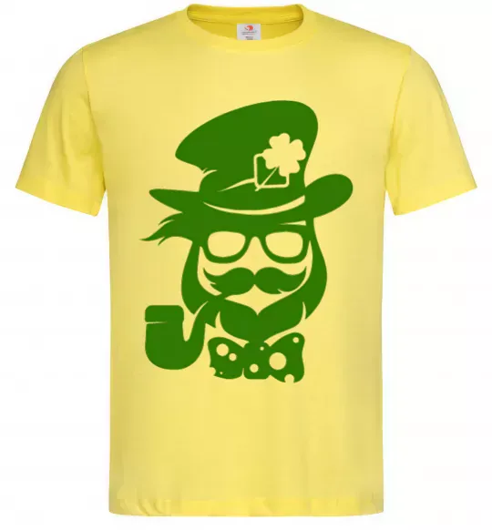 Мужская футболка Hipster leprechaun Лимонный фото
