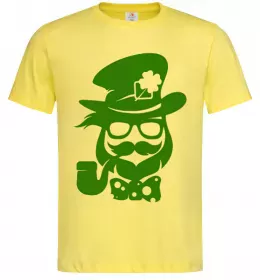 Чоловіча футболка Hipster leprechaun Лимонний фото