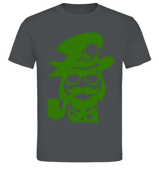 Мужская футболка Hipster leprechaun Графит фото