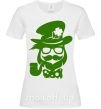 Женская футболка Hipster leprechaun Белый фото