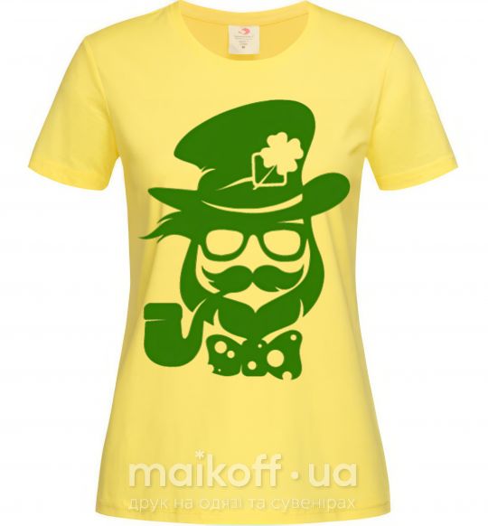 Жіноча футболка Hipster leprechaun Лимонний фото