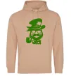 Чоловіча толстовка (худі) Hipster leprechaun Пісочний фото
