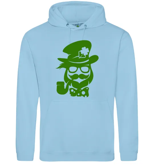 Чоловіча толстовка (худі) Hipster leprechaun Блакитний фото