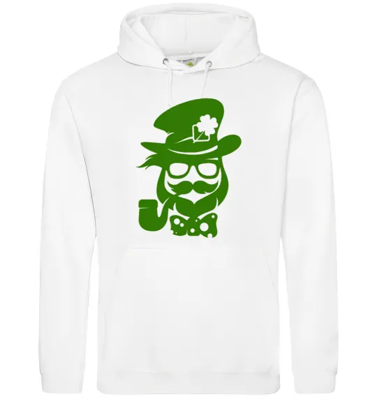 Женская толстовка (худи) Hipster leprechaun Белый фото