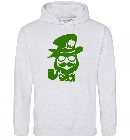 Женская толстовка (худи) Hipster leprechaun Серый меланж фото