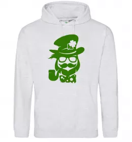 Женская толстовка (худи) Hipster leprechaun Серый меланж фото