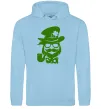Женская толстовка (худи) Hipster leprechaun Голубой фото