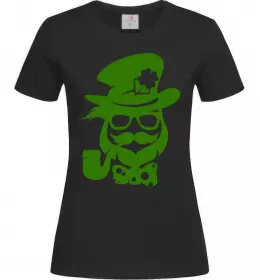 Жіноча футболка Узор Святой Патрик Чорний фото Жіноча футболка Узор Святой Патрик Чорний фото