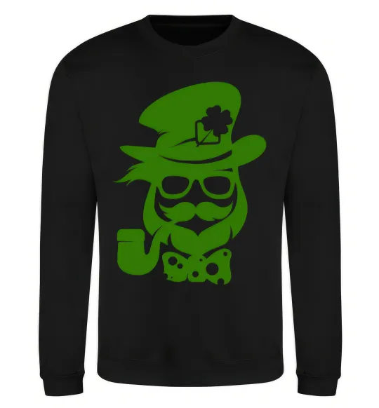 Свитшот Hipster leprechaun Черный фото