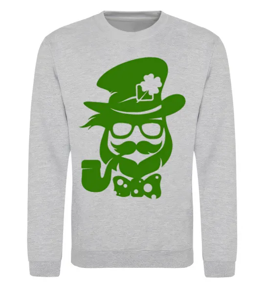 Свитшот Hipster leprechaun Серый меланж фото