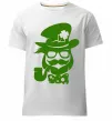 Мужская премиум футболка Hipster leprechaun Белый фото