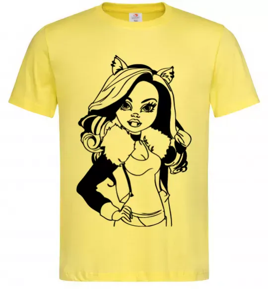 Мужская футболка Клодін Вульф портрет Лимонный фото
