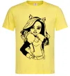 Мужская футболка Клодін Вульф портрет Лимонный фото