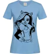 Жіноча футболка Клодін Вульф портрет Блакитний Жіноча футболка Клодін Вульф портрет Блакитний фото
