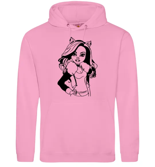 Чоловіча толстовка (худі) Клодін Вульф портрет Рожевий фото