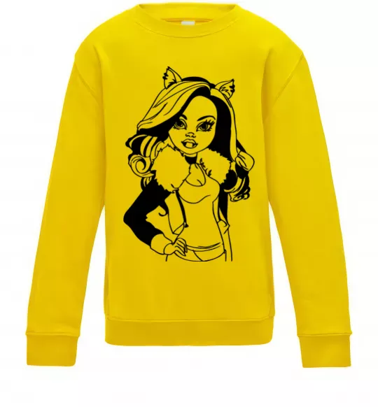 Дитячий світшот Клодін Вульф портрет Сонячно жовтий фото