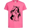 Детская футболка Клодін Вульф портрет Ярко-розовый фото