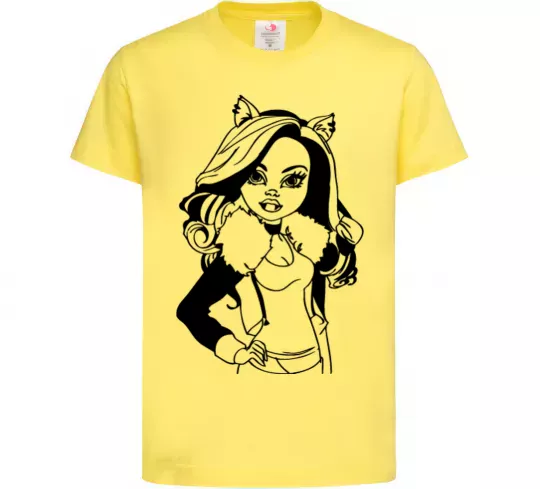 Детская футболка Клодін Вульф портрет Лимонный фото