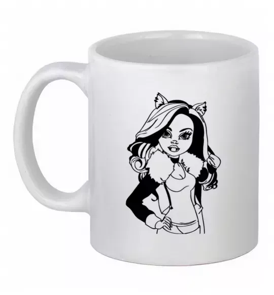 Чашка керамическая Клодін Вульф портрет Белый фото