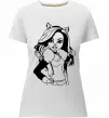 Женская премиум футболка Клодін Вульф портрет Белый Женская премиум футболка Клодін Вульф портрет Белый фото