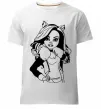 Чоловіча преміум футболка Клодін Вульф портрет Білий фото