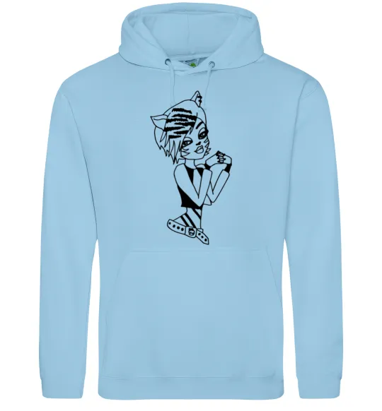 Жіноча толстовка (худі) Торалей Страйп Блакитний фото