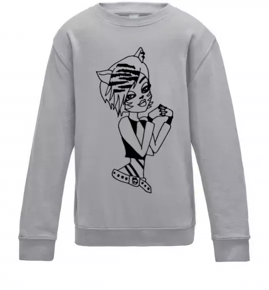 Дитячий світшот Торалей Страйп Сірий меланж фото