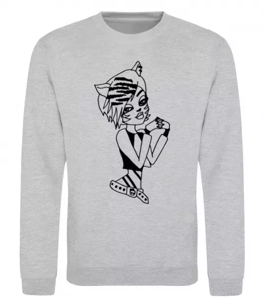 Свитшот Торалей Страйп Серый меланж фото