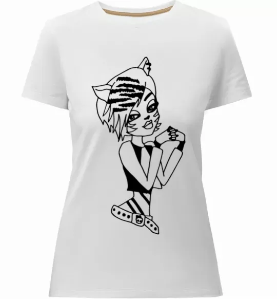 Женская премиум футболка Торалей Страйп Белый фото