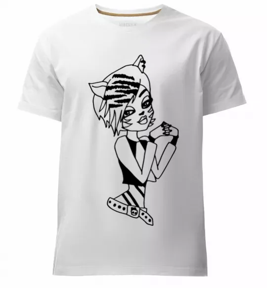 Мужская премиум футболка Торалей Страйп Белый фото