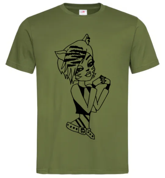 Мужская футболка Торалей Страйп Оливковый фото