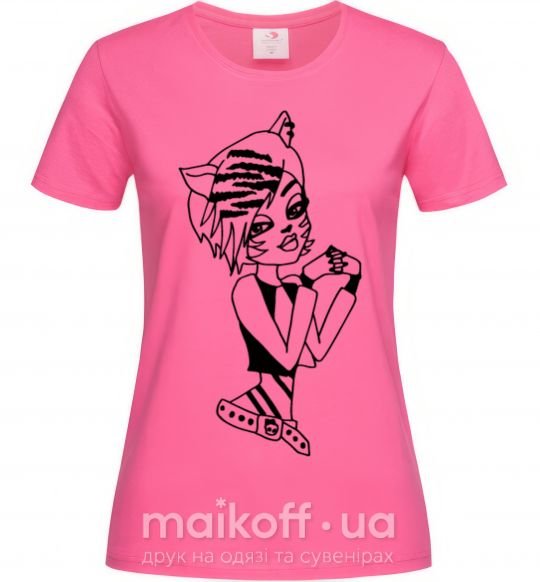 Жіноча футболка Торалей Страйп Яскраво-рожевий фото