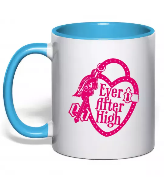 Чашка с цветной ручкой Logo Ever After High Голубой фото