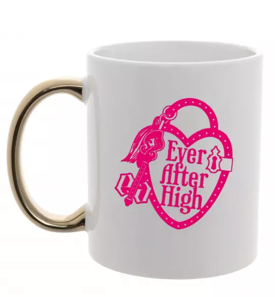 Чашка с цветной ручкой Logo Ever After High Золото фото