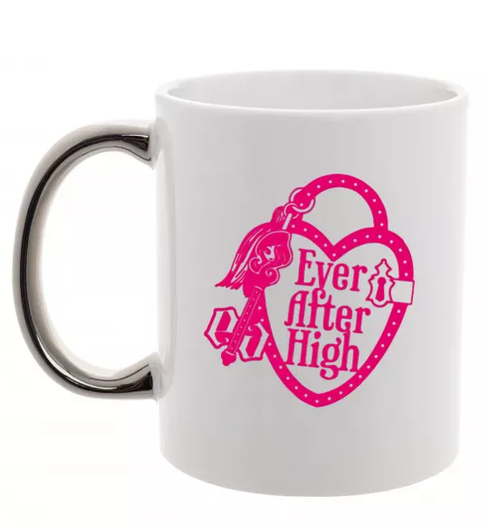 Чашка с цветной ручкой Logo Ever After High Серебро фото