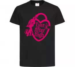 Дитяча футболка Logo Ever After High Чорний фото