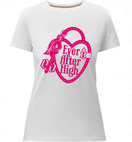 Женская премиум футболка Logo Ever After High Белый фото