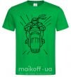 Чоловіча футболка Черепашка-Ниндзя на мотоцикле Зелений фото