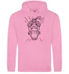 Женская толстовка (худи) Черепашка-Ніндзя на мотоциклі Розовый фото