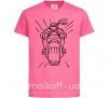 Детская футболка Черепашка-Ниндзя на мотоцикле Ярко-розовый фото
