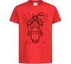 Дитяча футболка Черепашка-Ніндзя на мотоциклі Червоний фото