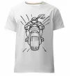 Чоловіча преміум футболка Черепашка-Ніндзя на мотоциклі Білий фото